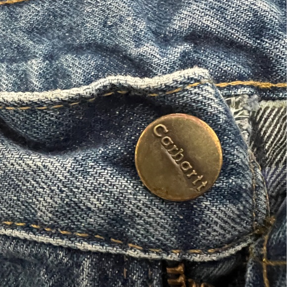 Men’s Jeans Carhartt Flannel Lined Relaxed Rugged Outdoors Made up in USA 36x30 - Picture 7 of 11